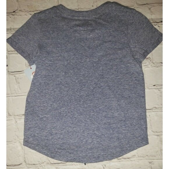 Nwt Cat & Jack Heathered Blue Cuffed Short Sleeved T-Shirt Size 18mo - Picture 2 of 2